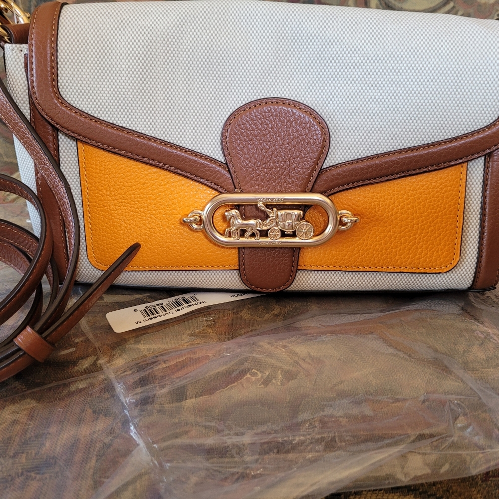 Brand New Coach Natural Sunbeam two way bag double strap